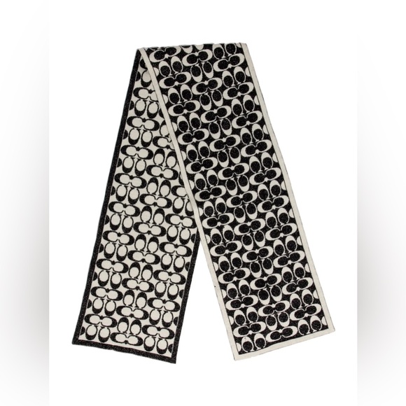 Coach Signature Reversible Scarf Black/Gray
listing-status-banner one‎ size - Picture 1 of 5